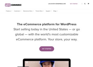 How woocommerce.com looks like on a tablet such as an iPad.