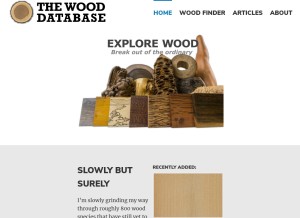 How wood-database.com looks like on a tablet such as an iPad.