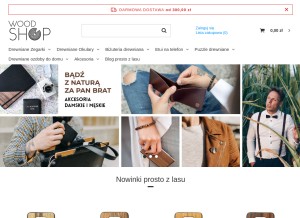 How wood-shop.pl looks like on a tablet such as an iPad.