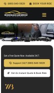 How woodblackcarservices.com looks like on a mobile device such as an iPhone.