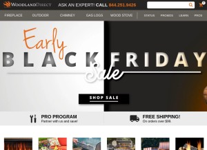 How woodlanddirect.com looks like on a tablet such as an iPad.