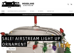 How woodlandtravelcenterstore.com looks like on a tablet such as an iPad.