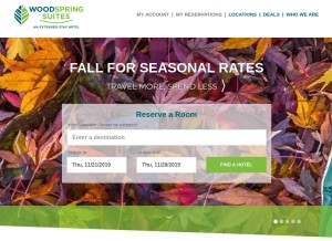 How woodspring.com looks like on a tablet such as an iPad.