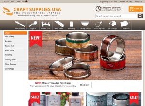 How woodturnerscatalog.com looks like on a tablet such as an iPad.