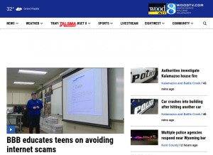 How woodtv.com looks like on a tablet such as an iPad.