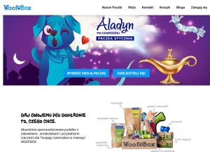 How woofbox.pl looks like on a tablet such as an iPad.