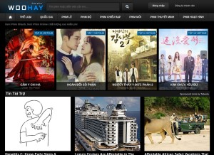 How woohay.com looks like on a tablet such as an iPad.