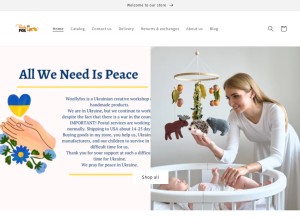 How woollyfox.net looks like on a tablet such as an iPad.