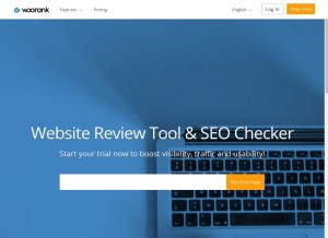 How woorank.com looks like on a tablet such as an iPad.