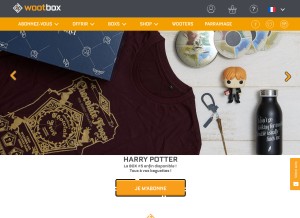 How wootbox.fr looks like on a tablet such as an iPad.