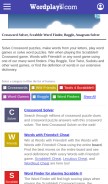 How wordplays.com looks like on a mobile device such as an iPhone.