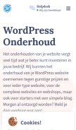 How wordpressonderhoud.nl looks like on a mobile device such as an iPhone.
