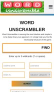 How wordunscramble.co looks like on a mobile device such as an iPhone.