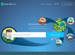 How work-zilla.com looks like on a tablet such as an iPad.