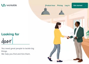 How workable.com looks like on a tablet such as an iPad.
