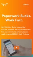 How workbright.com looks like on a mobile device such as an iPhone.