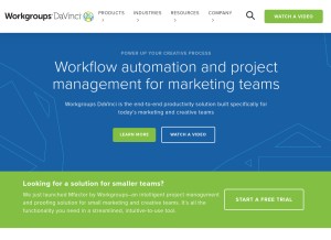 How workgroups.com looks like on a tablet such as an iPad.