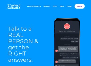 How workitdaily.com looks like on a tablet such as an iPad.