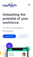How workjam.com looks like on a mobile device such as an iPhone.