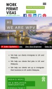 How workpermitvisas.in looks like on a mobile device such as an iPhone.