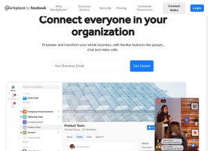 How workplace.com looks like on a tablet such as an iPad.