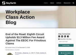 How workplaceclassaction.com looks like on a tablet such as an iPad.