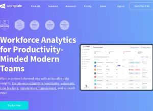 How workpuls.com looks like on a tablet such as an iPad.