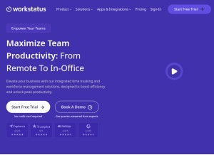 How workstatus.io looks like on a tablet such as an iPad.