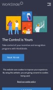 How workstride.com looks like on a mobile device such as an iPhone.