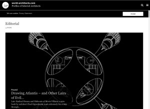 How world-architects.com looks like on a tablet such as an iPad.