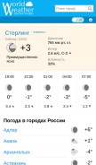 How world-weather.ru looks like on a mobile device such as an iPhone.