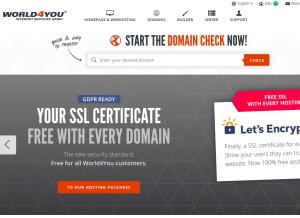 How world4you.com looks like on a tablet such as an iPad.