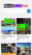 How worldfamoushub.com looks like on a mobile device such as an iPhone.