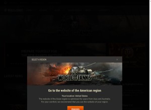 How worldoftanks-sea.com looks like on a tablet such as an iPad.