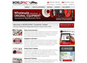 How worldpac.com looks like on a tablet such as an iPad.