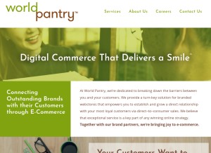 How worldpantry.com looks like on a tablet such as an iPad.