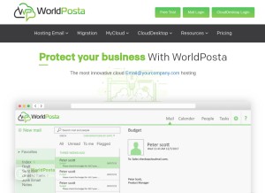 How worldposta.com looks like on a tablet such as an iPad.