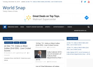 How worldsnap.com looks like on a tablet such as an iPad.