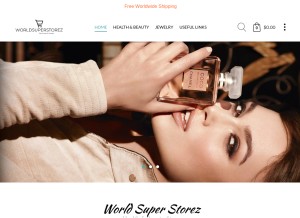 How worldsuperstorez.com looks like on a tablet such as an iPad.