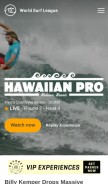 How worldsurfleague.com looks like on a mobile device such as an iPhone.