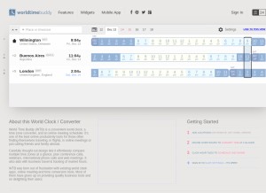 How worldtimebuddy.com looks like on a tablet such as an iPad.