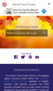 How worldtravelguide.net looks like on a mobile device such as an iPhone.