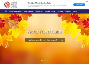 How worldtravelguide.net looks like on a tablet such as an iPad.