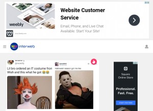 How worldwideinterweb.com looks like on a tablet such as an iPad.