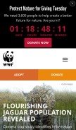 How worldwildlife.org looks like on a mobile device such as an iPhone.