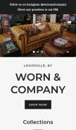 How wornandco.com looks like on a mobile device such as an iPhone.