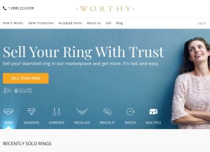 How worthy.com looks like on a tablet such as an iPad.