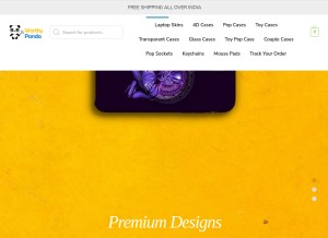 How worthypanda.in looks like on a tablet such as an iPad.
