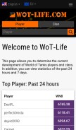 How wot-life.com looks like on a mobile device such as an iPhone.