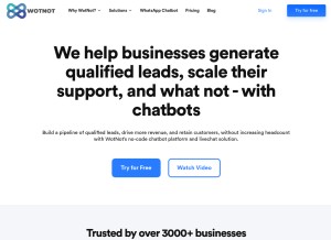How wotnot.io looks like on a tablet such as an iPad.